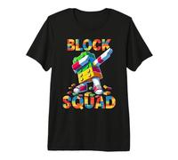Block Squad Funny Blocks Bricks Toy Lover Master Builder Premium T-Shirt