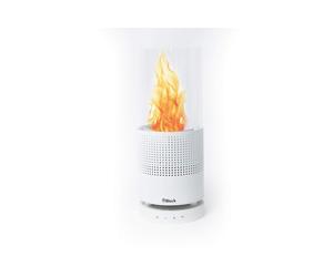 Block The Flame wireless Bluetooth speaker with table fire for a cosy atmosphere in white