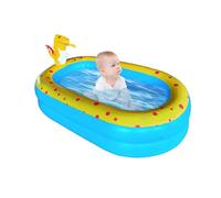 Block the Pool with Sprinkler, Inflatable Cute Dinosaur Family Play Centre, Outdoor Water Games for Summer Party, Garden, Lawn