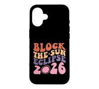 Block The Sun Eclipse 2026 Retro Celestial Event Case for iPhone 16