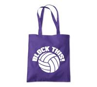 Block This Volleyball Tote Shopping Bag 10 Litres Capacity 42 x 38cm