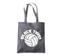 Block This Volleyball Tote Shopping Bag 10 Litres Capacity 42 x 38cm