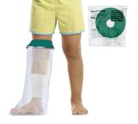 Blocka-wear Waterproof Leg Cover Child for Shower & Bath - Reusable Waterproof Kids Cast Protector Leg Sleeve Made with a Soft, Stretchy Silicone Seal & High Grade PVC Body - Medium, Upgraded Design