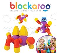 Blockaroo Magnetic Foam Building Blocks - STEM Construction Toy for Girls & Boys, Soft Foam Blocks Develop Early Learning Skills, The Ultimate Bath Toys for Toddlers & Kids - Critter Set