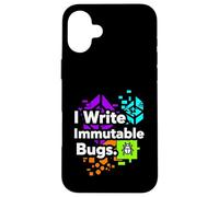 Blockchain Developer Funny I Write Immutable Bugs Case for iPhone 16 Plus