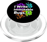 Blockchain Developer Funny I Write Immutable Bugs PopSockets PopGrip for MagSafe
