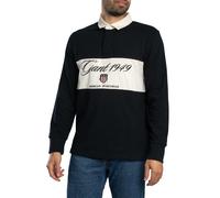 Blocked Heavy Rugger Polo Shirt Black XL