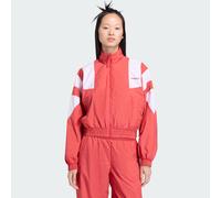 Adidas Originals Blocked Washed Zipped Full Zip Sweatshirt Red,Orange L Woman