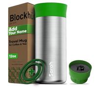 Blockhütte Personalised Travel Mug 354ml Stainless Steel | Custom Coffee Tumbler Dishwasher Safe | Birthday Gifts for Woman | Thermal Coffee Cup with Personal Name Engraving