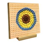 Blocking Board for Knitting and Crochet Projects Handcrafted Knitting Bamboo Board for Knitting Crochet and Granny Squares with 20 Pcs 3.9 Inches Stainless Steel Pins