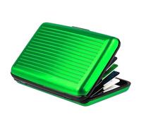 Blocking Credit Card Holder Metal Wallet ID Credit Card Protector Case Business Card Holder For Men Or Women Holders for Trading Cards Hard (Green, One Size)