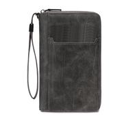 Blocking Travel Document Holder with Zippered Pockets for Cards, Tickets, Cash Unisex Rfids Passports Holder for Travel, Gray, Mass Beauty