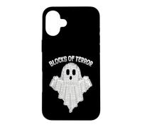 Blocks Of Terror Ghost Brick Or Treat Kids Halloween Case for iPhone 16 Plus