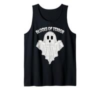 Blocks of Terror Ghost Brick Or Treat Kids Halloween Tank Top
