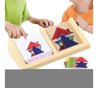 Blocks Play | Geometric Educational Blocks Puzzle,Kindergarten Activities for Preschool Leisure Primary School Home Classroom Parties