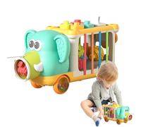 Blocks Stacking Toys - Elephant Truck Design Educational Activity Set, Colorful Stacking Learning Game, Funny Preschool Toy | Interactive Development Accessory for Children Travel Play