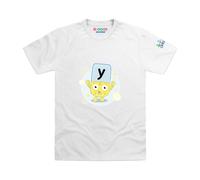 Blocks Universe Officially Licensed Alphablocks - Alphablock Y - Yes Kids T-Shirt in White | Size: 4-6 Years Blocks Universe White 4-6 Years