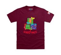 Blocks Universe Officially Licensed Numberblocks Christmas Greetings in Maroon | Size: 16 Years Blocks Universe Maroon 16 Years