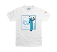 Blocks Universe Officially Licensed Numberblocks Five - High Five Kids T-Shirt in White | Size: 4-6 Years Blocks Universe White 4-6 Years