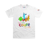Blocks Universe Officially Licensed Numberblocks Group Four, One, Five, Two, Three Kids T-Shirt (White, XS)