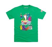 Blocks Universe Officially Licensed Numberblocks Group I Kids T-Shirt (Irish Green, M)