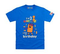 Blocks Universe Officially Licensed Numberblocks I'm 2 Excited Toddler T-Shirt in Royal | Size: 5-6 Years Blocks Universe Royal 5-6 Years