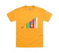 Blocks Universe Officially Licensed Numberblocks Line-up Kids T-Shirt (Gold, XS)
