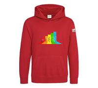 Blocks Universe Officially Licensed Numberblocks Line-up Rainbow Kids Hoodie (Fire Red, 7-8yrs)