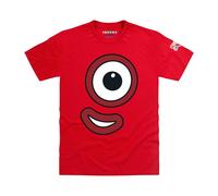 Blocks Universe Officially Licensed Numberblocks - Numberblock One's Face Kids T-Shirt in Red | Size: 13 Years Blocks Universe Red 13 Years