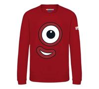 Blocks Universe Officially Licensed Numberblocks One's Face Kids Jumper (Fire Red, 5-6yrs)