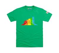 Blocks Universe Officially Licensed Numberblocks Rainbow Line-up Kids T-Shirt (Irish Green, S)