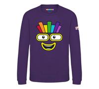 Blocks Universe Officially Licensed Numberblocks Seven's Face Kids Jumper in Purple | Size: 1-2 Years Blocks Universe Purple 1-2 Years