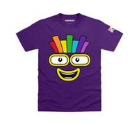 Blocks Universe Officially Licensed Numberblocks Seven's Face Kids T-Shirt (Purple, M)