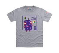Blocks Universe Officially Licensed Numberblocks Six - Let's Roll Kids T-Shirt in Light Grey | Size: 16 Years Blocks Universe Light Grey 16 Years