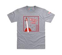 Blocks Universe Officially Licensed Numberblocks Ten - Blast Off Kids T-Shirt in Light Grey | Size: 7-9 Years Blocks Universe Light Grey 7-9 Years