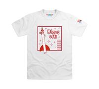 Blocks Universe Officially Licensed Numberblocks Ten - Blast Off Kids T-Shirt in White | Size: 16 Years Blocks Universe White 16 Years
