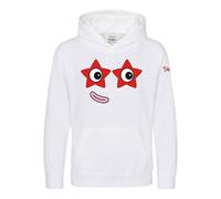 Blocks Universe Officially Licensed Numberblocks Ten's Face Kids Hoodie in White | Size: 5-6 Years Blocks Universe White 5-6 Years
