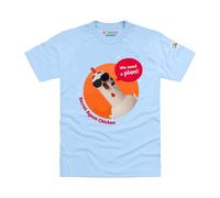 Blocks Universe Officially Licensed Wonderblocks Secret Agent Chicken Kids T-Shirt in Light Blue | Size: 16 Years Blocks Universe Light Blue 16 Years