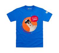 Blocks Universe Officially Licensed Wonderblocks Secret Agent Chicken Kids T-Shirt in Royal | Size: 16 Years Blocks Universe Royal 16 Years