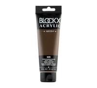 Blockx 60825BXC Acrylic Fine Opaque and Satin - Burnt umber PY 74/PBI 7/PR 112-120ml - Luxury Paint - Creative, Designing, Painting, Arts and Crafts, Colour