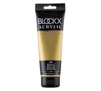 Blockx 61050BXC Acrylic Fine Semi-Opaque and Satin - Metallic - Gold Iridescent Pigment - 250ml - Luxury Paint - Creative, Designing Painting Arts and Crafts