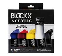 Blockx 65120BXC Acrylique Fine Set Couleurs Primaires - 5 x 120ml