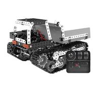 BlocteckToy 3D Metal Mechanical RC Dump Truck Model Kit - Functional Engineering Vehicle with 10CH 2.4G Remote Control, 934PCS Buildable Collectible, STEM Educational Gift for Adults & Teens