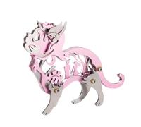 BlocteckToy 3D Metal Puzzle Cat for Adults, 3D Steampunk Mechanical Animal Metal Jigsaw Puzzle Model Kit, Home Decor Birthday Gifts (37 PCS)