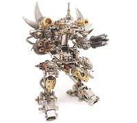 BlocteckToy 3D Metal Puzzle Mecha for Adults, 3D Steampunk Mechanical Metal Jigsaw Puzzle Model Kit with Cockpit for Small Models, Home Decor Birthday Gifts for Men