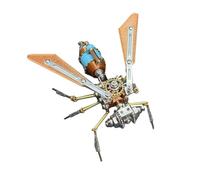 BlocteckToy 3D Metal Puzzle Shielded Wing Flapper for Adults, 3D Steampunk Mechanical Insect Metal Jigsaw Puzzle Model Kit, Home Decor Birthday Gifts (122 PCS)