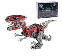 BlocteckToy 3D Metal Puzzles Dinosaurs for Adults, 3D Mechanical Velociraptor Metal Jigsaw Puzzle Home Decor Birthday (160PCS)