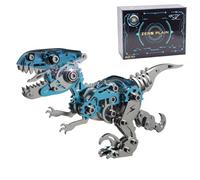 BlocteckToy 3D Metal Puzzles Dinosaurs for Adults, 3D Mechanical Velociraptor Metal Jigsaw Puzzle Home Decor Birthday (160PCS)