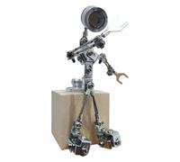 BlocteckToy 3D Steampunk Metal Robot Desk Lamp - Silver Mechanical Lamp Model, Giftr Ornament, Finished Version