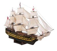 BlocteckToy HMS Victory Jigsaw Puzzle Model, 1/200 Scale DIY Handcrafted 3D Wooden Sailing Ship Puzzle Kit for Adult Youth to Build